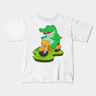 Crocodile Motorcycle Kids T-Shirt